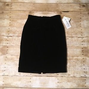Black velvet Nieman Marcus pencil skirt